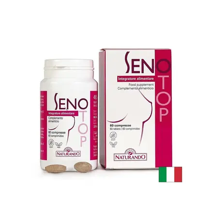 Билкова формула за бюста с Лен 200 mg и Хмел 160 mg – Senotop, 60 таблетки