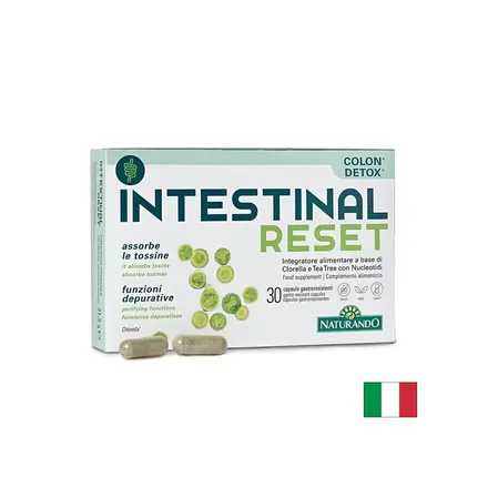 Формула за чревен баланс с Хлорела 500 mg и Нуклеотиди 400 mg, Intestinal Reset, 30 стомашно-устойчиви капсули