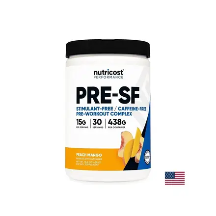Пред тренировъчен комплекс PRE-SF, 450 g прах, с аромат на праскова и манго, 30 дози