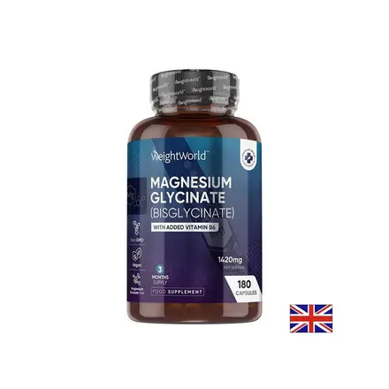 Магнезий бисглицинат 100 mg + Витамин B6 – Спокоен сън и нервна система, 180 капсули