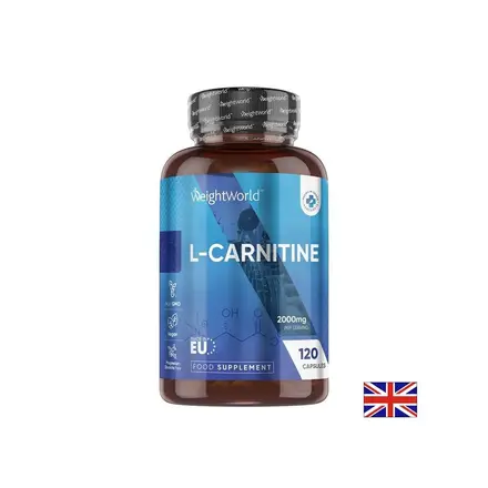 L-Карнитин 1000 mg – Енергия, метаболизъм и контрол на теглото, 120 капсули