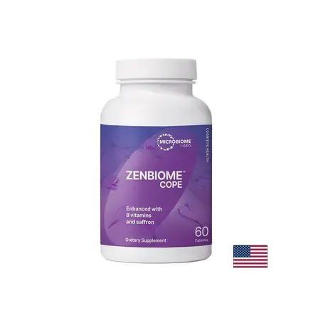Пробиотик 100 mg + Шафран 28 mg – Спокойствие и емоционален баланс, Zenbiome Cope™, 60 капсули