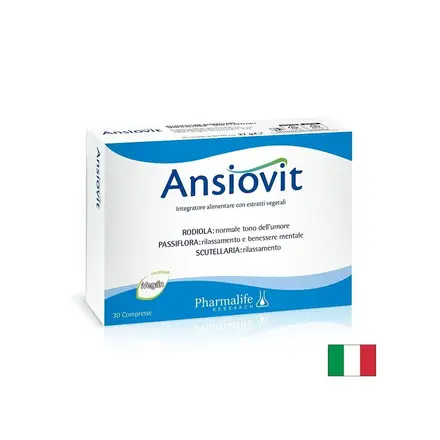 Пасифлора + Златен корен + Скутелария – При стрес и напрежение, Ansiovit, 30 таблетки