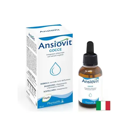 Пасифлора 240 mg + Златен корен + Скутелария – Срещу стрес и напрежение, Ansiovit, 50 ml капки