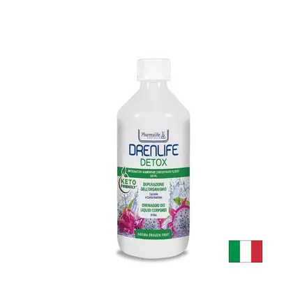 Артишок 450 mg + Бял трън + Холин – Пречистване и подкрепа за черния дроб, Drenlife Detox, 500 ml