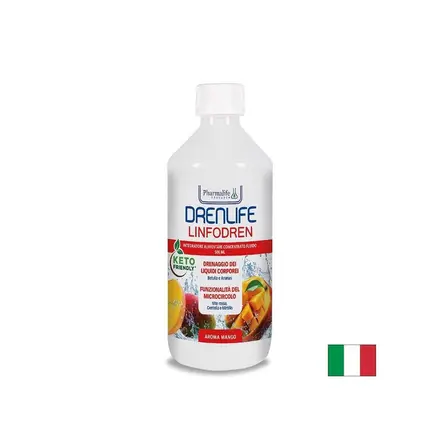 Брезови листа 1800 mg + Готу кола + Бромелаин – Лимфен дренаж и отоци, Drenlife Linfodren, 500 ml