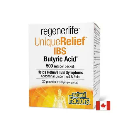 Бутирова киселина 250 mg Regener Life x 30 индивидуално опаковани пакетчета х 2 софтгел капсули, 60 бр в опаковка