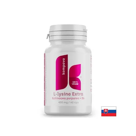 L-лизин 350 mg + Ехинацея 40 mg + Витамин B6 10 mg – Подкрепа при херпес зостер и чести инфекции, 60 дневни дози, 60 капсули