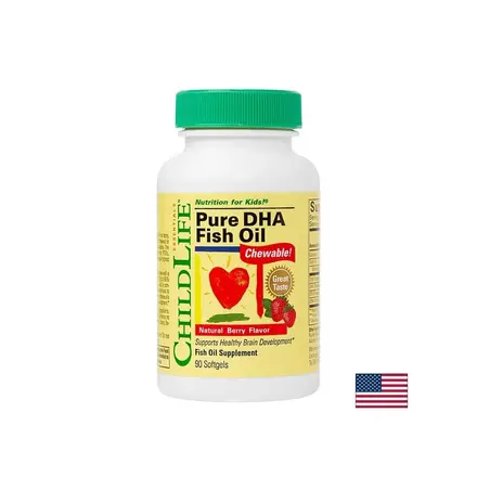 Pure DHA – Концентрация и добро зрение при децата, 180 mg Омега-3, 90 дъвчащи таблетки