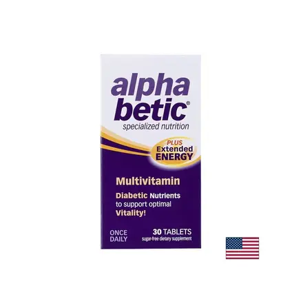 Енергизиращи мултивитамини за диабетици - Alpha betic®, 30 таблетки