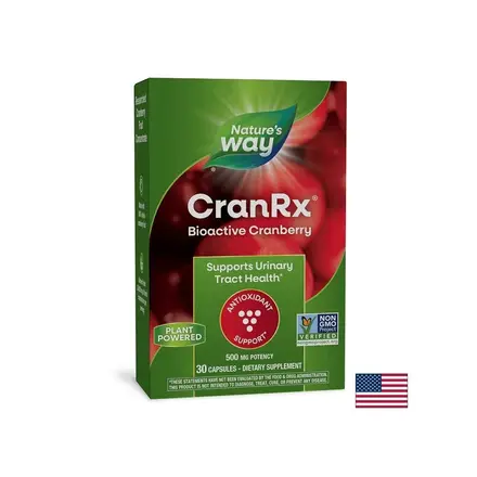 CranRx® Bioactive Cranberry/ Червена боровинка 500 mg х 30 капсули Nature’s Way