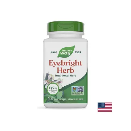 Eyebright Herb - Очанка – билка за здрави очи, 430 mg, 100 капсули Nature’s Way