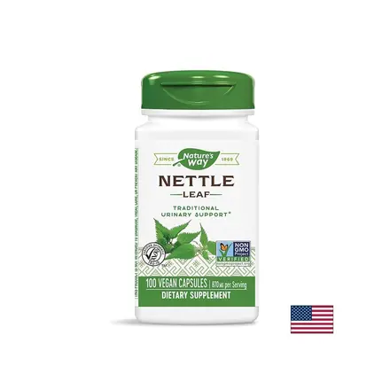 Nettle Leaf - Коприва (лист) - диуретик и детоксикатор, 435 mg, 100 капсули Nature’s Way