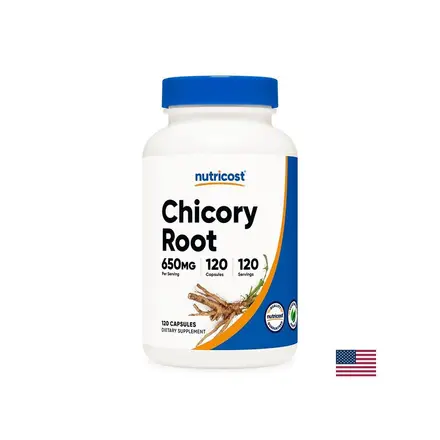 Kорен от цикория - При диабет и нарушено храносмилане, 650 mg, 120 капсули Nutricost