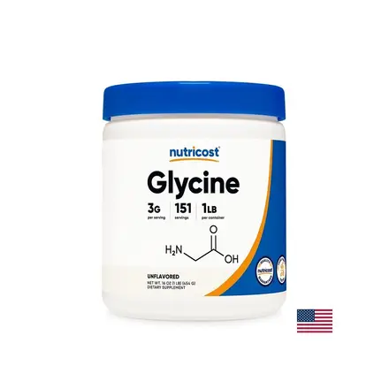 Нервна система и мускулна функция - Глицин, 454 g прах Nutricost