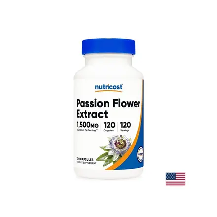 Стрес и напрежение - Пасифлора (Passion Flower Extract ), 375 mg х120 капсули Nutricost