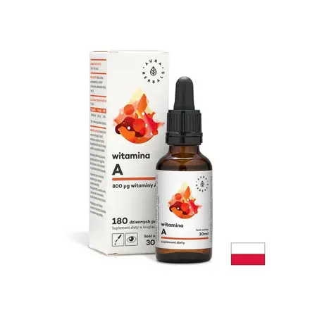 Зрение и имунитет - Витамин А, 30 ml капки Aura Herbals