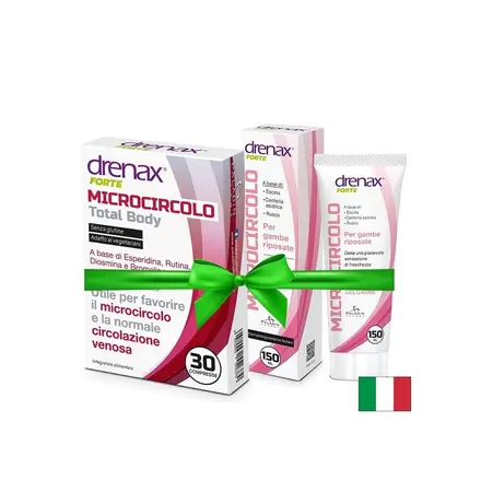 Промо пакет кръвообращение - Drenax® Forte с бодлив залист, 30 таблетки + Масажен гел за крака при разширени вени, 150 ml