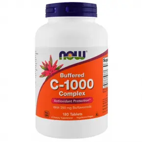 Витамин C-1000 Комплекс Buffered 180 таблетки | Now Foods