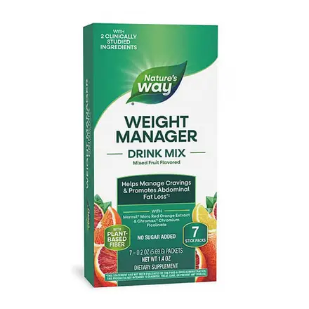 Weight Manager Drink Mix (формула за контрол на теглото) x 7 сашета с плодов вкус / Nature's way