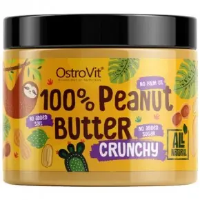 100% Peanut Butter Crunchy / ФЪСТЪЧЕНО МАСЛО с парченца 500 гр / OSTROVIT