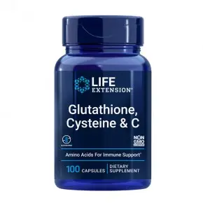 Glutathione, Cysteine, C/ Глутатион, цистеин + витамин С х 100 V капсули Life Extension