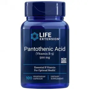 Pantothenic Acid (Vitamin B5)/ Пантотенова киселина (Витамин В5) 500 mg x 100 V капсули Life Extension