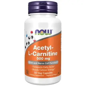 NOW - Acetyl L-Carnitine 500 мг / АЦЕТИЛ L-КАРНИТИН - 50 капсули