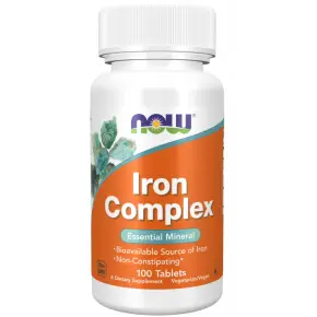 NOW - Iron Complex (Комплекс желязо) - 100 Таблетки