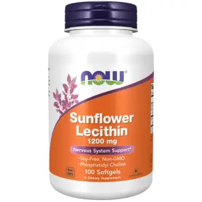 NOW - Sunflower Lecithin / СЛЪНЧОГЛЕДОВ ЛЕЦИТИН 1200 МГ - 100 Дражета