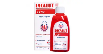 ЛАКАЛУТ / LACALUT АКТИВ ВОДА ЗА УСТА СРЕЩУ ПЛАКИ 300МЛ.