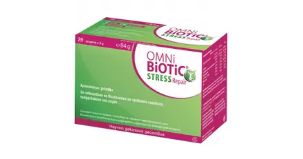 ОМНИ БИОТИК СТРЕС РИПЕЪР / OMNI BIOTIC STRES REPAIR - ПРОБИОТИК ПРИ НЕРВНОСТ И СТРЕС - 28 САШЕТА
