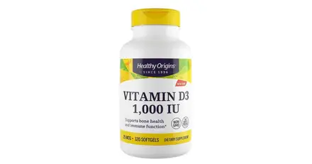 Витамин D3 1000 IU/ 25 µg x 120 софтгел капсули, Healthy Origins