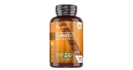 Куркума с джинджифил и черен пипер x 365 капсули, WeightWorld
