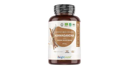 Ашваганда 600 mg + черен пипер x 180 капсули, WeightWorld