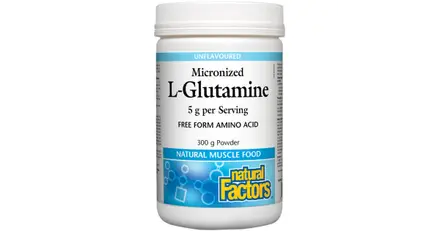 NATURAL FACTORS/ Л-Глутамин (Микронизиран) 5 g /60 дози/ 300 g пудра