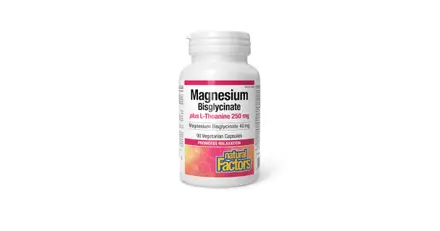NATURAL FACTORS/ Магнезий (бисглицинат) 40 mg + Л-Теанин 250 mg/ 90 капсули