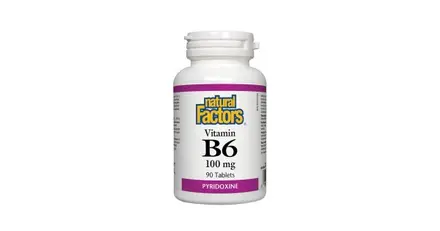 Natural Factors/Витамин B6/100 милиграма/90 таблетки