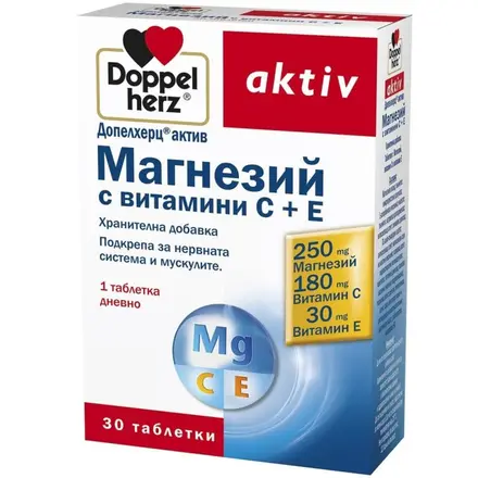 ДОПЕЛХЕРЦ АКТИВ МАГНЕЗИЙ+ВИТ.С+Е 30 Таблетки