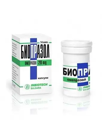 Bioprazol 20 mg. 14 caps. / Биопразол 20 мг 14 капс.