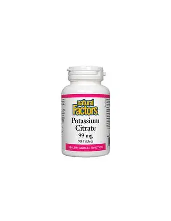 Natural Factors Калий (цитрат) В покрепа на мускулната система 99 мг x90 таблетки