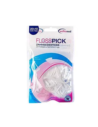 Wellsamed Floss Pick Конец за зъби с клечка х30 броя