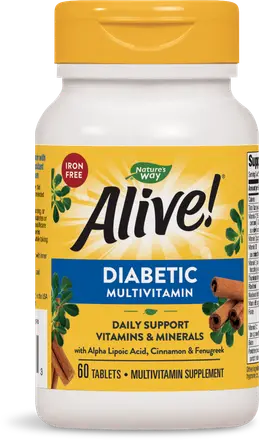 Nature’s Way Alive! Diabetic Multivitamin Алайв! Мултивитамини за диабетици 60 таблетки