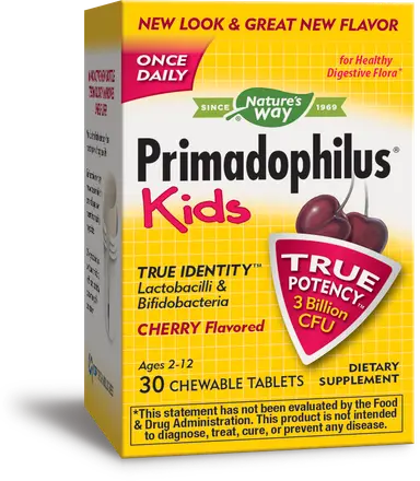 Nature’s Way Primadophilus Kids Детски пробиотик за здрав стомах 30 дъвчащи таблетки
