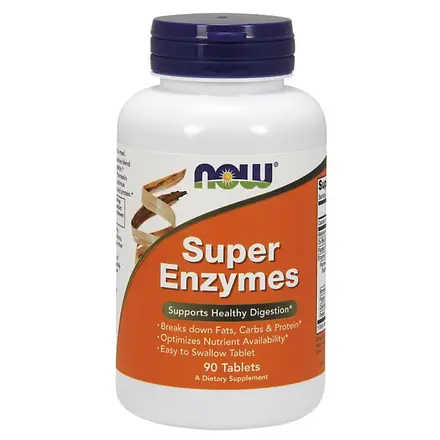Now Foods Супер Ензими таблетки при стомашни болки смущения в метаболизма x90