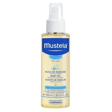 Mustela Разстително масажно олио за бебета и деца с авокадо 100мл