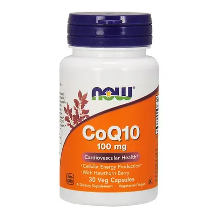 Now Foods Коензим Q10 при сърдечни проблеми силен антиоксидант 100 мг 30 капсули