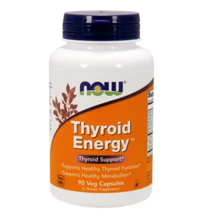 Now Foods Thyroid Energy за здрава щитовидна жлеза при проблеми в метаболизма 90 капсули