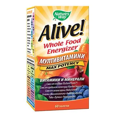 Nature’s Way Alive Max Potency Алайв мултивитамини При слаб имунитет 60 таблетки