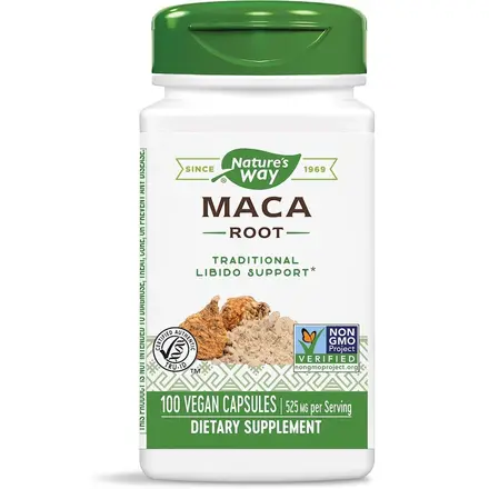 Nature’s Way Maca Root Мака (корен) За високо либидо и сексуална издръжливост 525мг 100 капсули